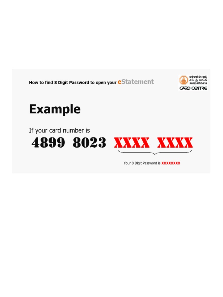 8-Digit Password for eStatement Access | PDF | Banking | Payments