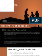 Silhouette of Construction Worker PowerPoint Templates Widescreen