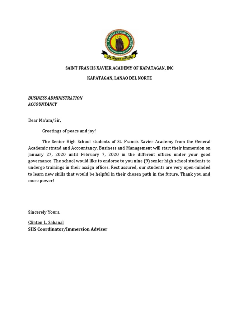 Saint Francis Xavier Academy of Kapatagan, Inc Kapatagan, Lanao Del