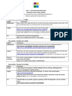 Class I Instruction Based Homework - 29th March - 31st March 2020