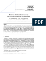 Removal of Nitrate From Water by