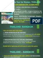 Overseas Study Tour For Women-THAILAND: 6 (Thur) To 8 (Sat) September 2018 (2 Nights/3days)