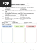 Achievement Cluster Planning Cluster Power Cluster: Page 1 of 1