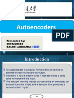 Autoencoders: Presented By: 2019220013 Balde Lansana (