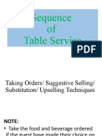 Sequence For Table Service
