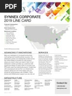 Synnex Corporate 2019 Line Card: Advancing It Innovations Services