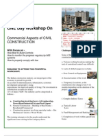 ONE Day Workshop On: Commercial Aspects of CIVIL Construction