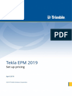 Tekla EPM 2019: Set Up Pricing