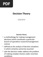 Decision Theory