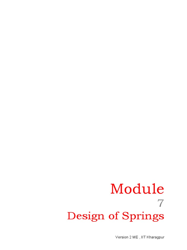 Helical Spring Design for Variable Loads | PDF | Science & Mathematics