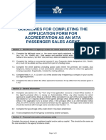 Guidelines For Completing The Application Form For Accreditation As An Iata Passenger Sales Agent