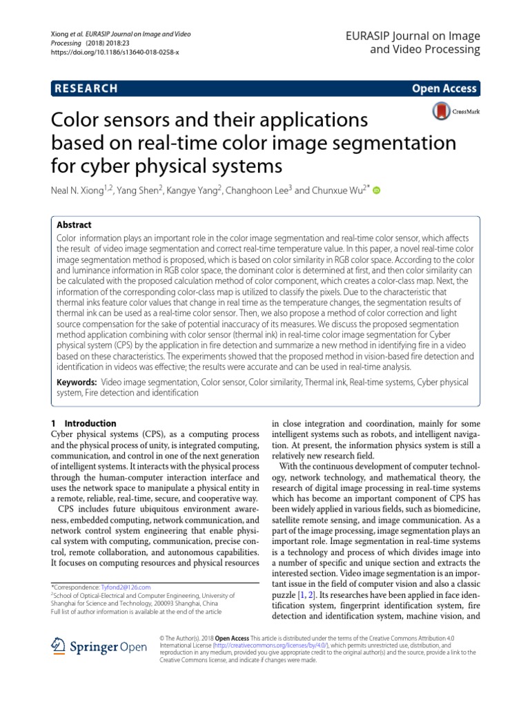 Color Sensors and Their Applications Based On Real Circuit Diagram