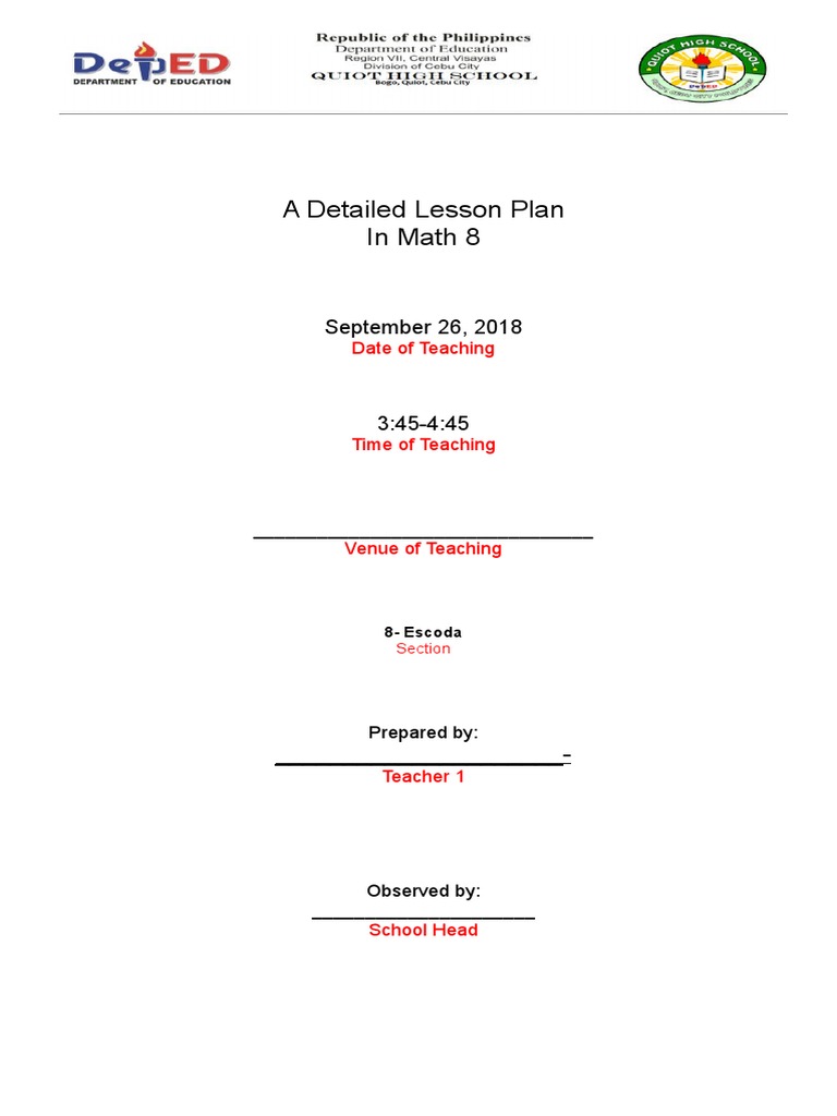Grade 8 Math: Functions & Relations Lesson | PDF | Function ...