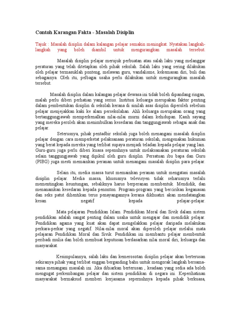 Contoh Karangan Fakta Pdf