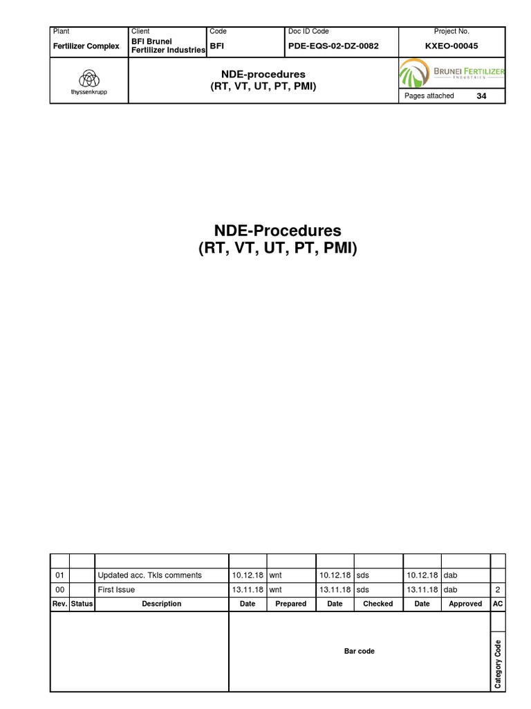 All NDE Procedure | PDF | Nondestructive Testing | Radiography