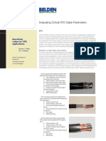 Evaluating Critical VFD Cable Parameters: Specifying Cables For VFD Applications