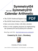 Basic Symmetry454 and Symmetry010 Calendar Arithmetic: Created by Dr. Irvin L. Bromberg