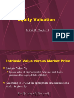 Equity Valuation: B, K & M Chapter 13