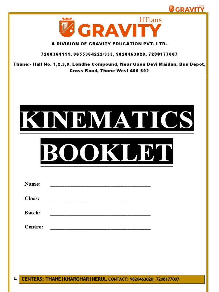 Kinematics Problems and Solutions | PDF | Acceleration | Velocity