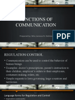 Functions of Communication