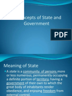 B. Concepts of State and Government