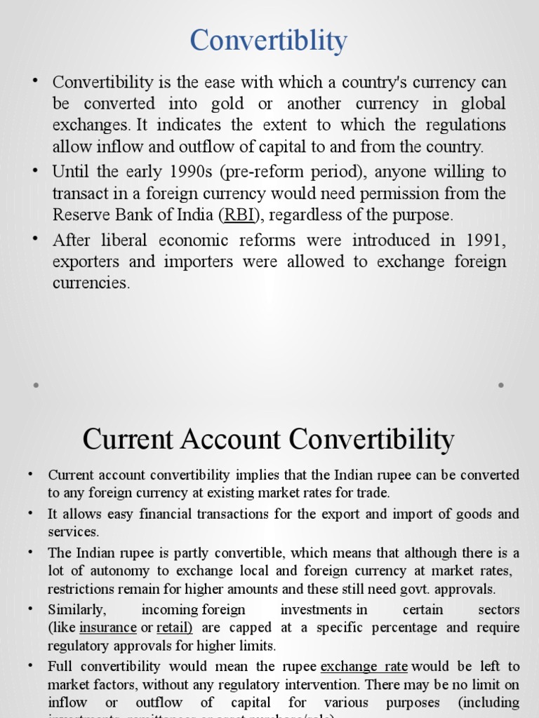 Understanding Currency Convertibility in India | PDF | Finance & Money ...