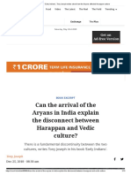 In his book ‘Early Indians’, Tony Joseph writes about how the Aryans affected Harappan culture