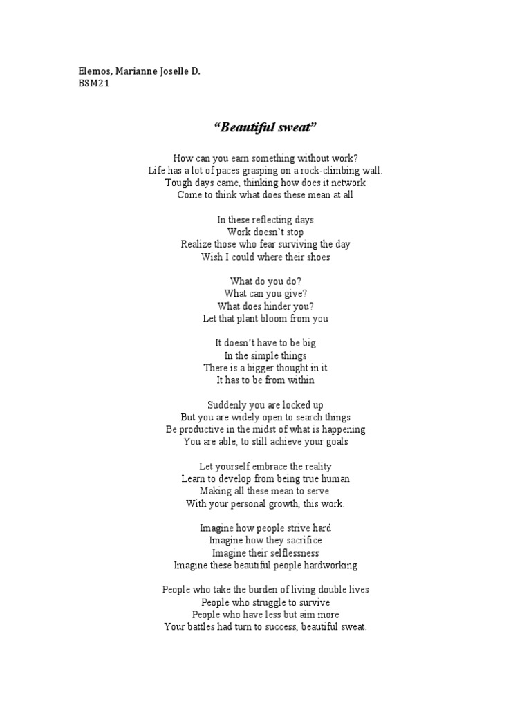 Reed Poem | PDF