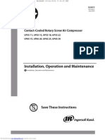 Operation and Manual For Oil Injected Screw Type Compressor From Ingersoll-Rand