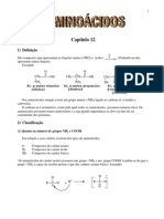 Definição, classificação e propriedades dos aminoácidos