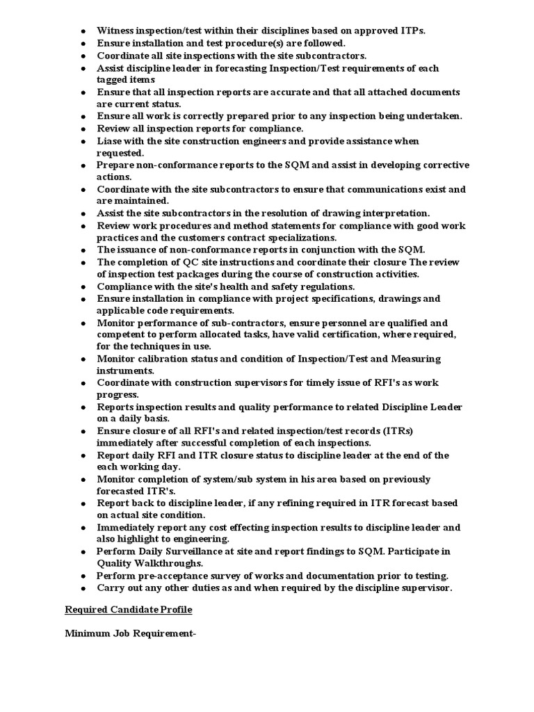 Witness Inspection | PDF | Regulatory Compliance | Specification ...