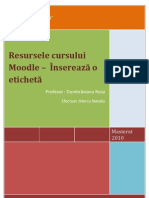 Resursele Cursului Moodle - Înserează o Etichetă: U.P.S. "I C "