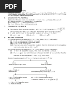 A. General Polynomial: Page # 3 Quadratic Equation