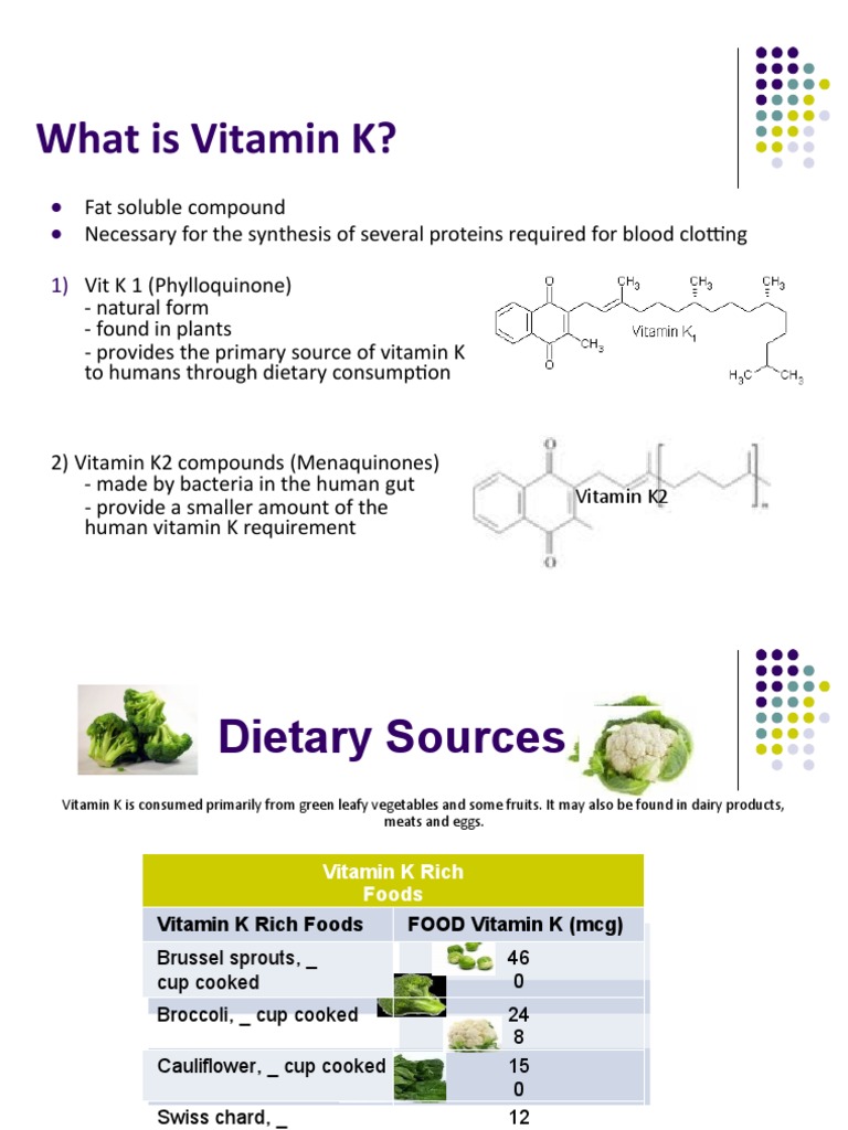 What Is Vitamin K? PDF Coagulation Blood