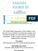 Bahasa Inggris Iii: 6. Giving Injection