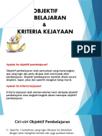 Modul Objektif Pembelajaran Dan Kriteria Kejayaan