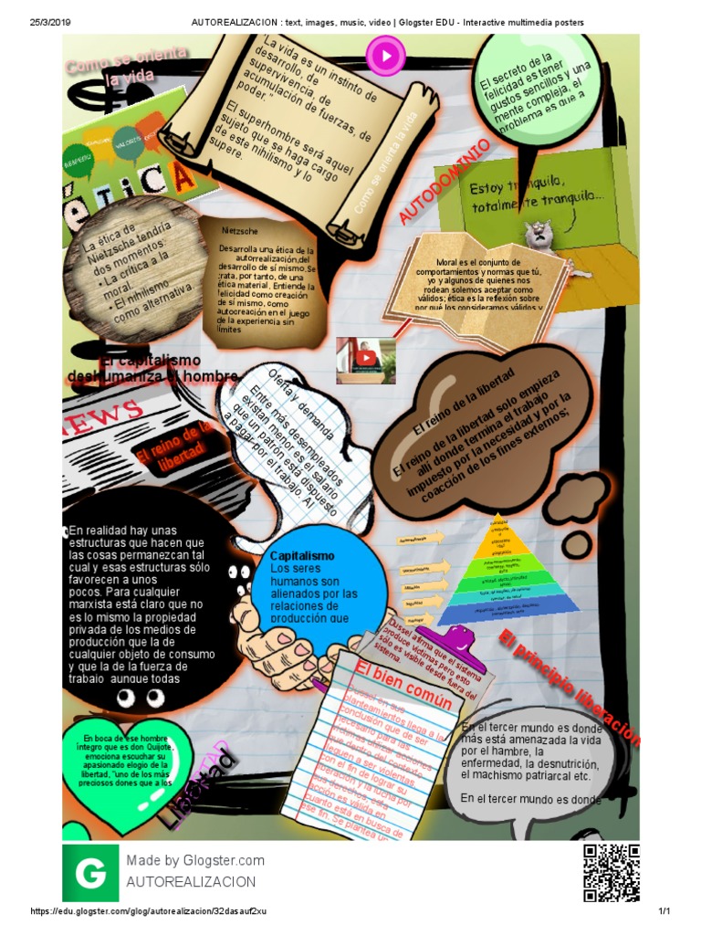 AUTOREALIZACION Text, Images, Music, Video Glogster EDU