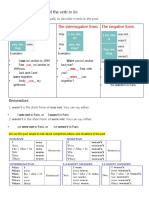 The Simple Past Tense of The Verb