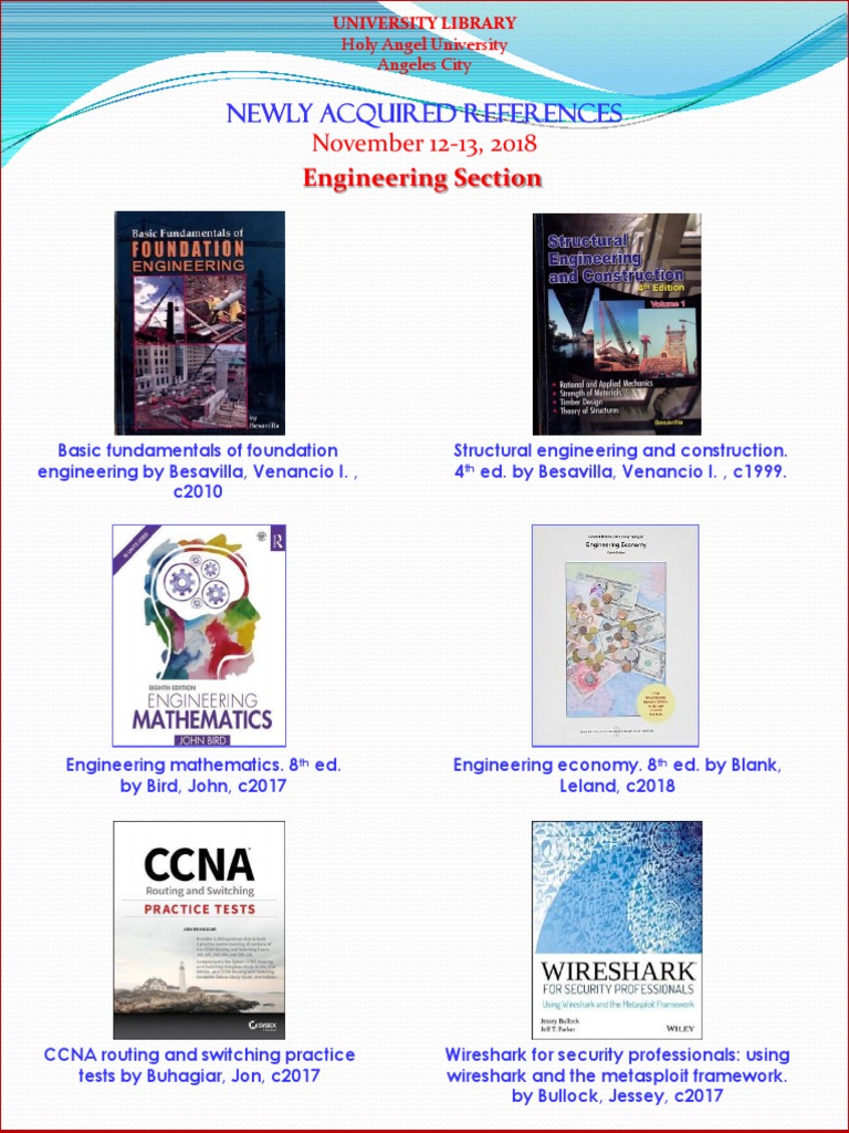 Newly Acquired References: Engineering Section | PDF | Engineering ...
