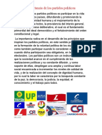 El Propósito de Los Partidos Políticos Es Participar en La Vida Democrática de Los Países