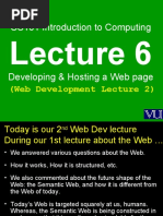 CS101 Introduction To Computing: (Web Development Lecture 2)