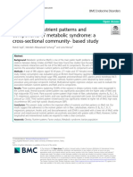 Diet-Derived Nutrient Patterns Metabolic Syndrome