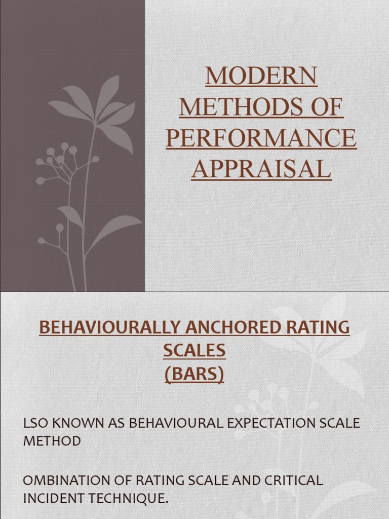 Modern Performance Appraisal Methods | PDF | Performance Appraisal ...
