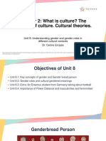 Chapter 2: What Is Culture? The Concept of Culture. Cultural Theories