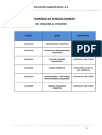 Cronograma de Charlas Diarias