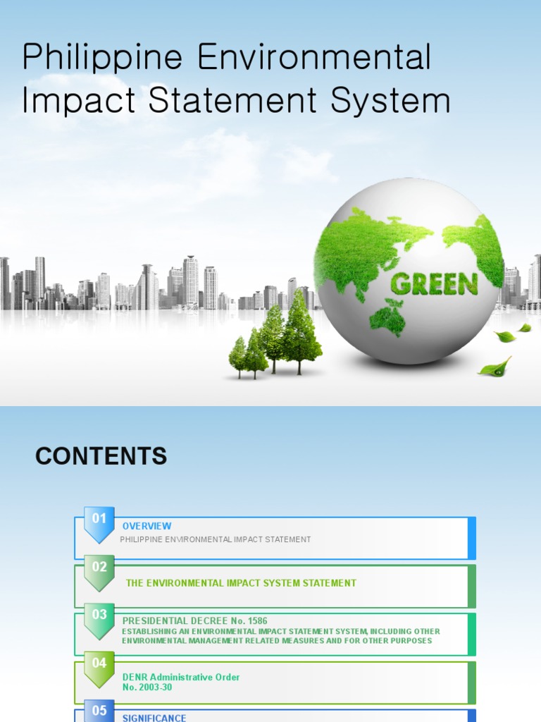 Philippine Environmental Impact Statement System PDF Environmental