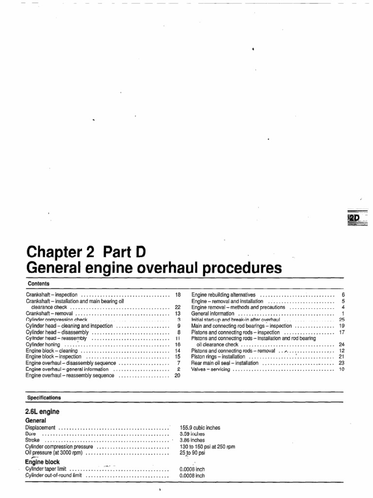 General Engine Overhaul Procedures | PDF | Piston | Cylinder (Engine)