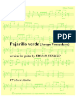 Pajarillo Verde (Joropo Venezolano) Anonimo. - Arranged by Edmar Fenicio PDF