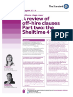 A Review of Off-Hire Clauses Part Two: The Shelltime 4 Form: Defence Class Cover August 2015