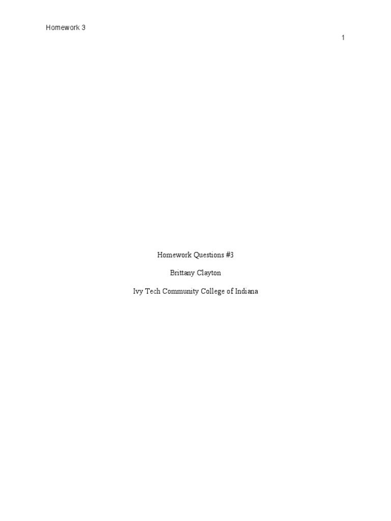 Homework Questions 3 | PDF | Career & Growth | Wellness